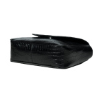Luxfair's Black Croc-Embossed Leather Shoulder Bag - Image 3