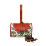 Luxfair's Handcrafted Patterned Leather Barrel Bag