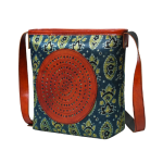Luxfair's Boho Leather Crossbody Bag - Handcrafted Indigo & Brown Design - Image 2