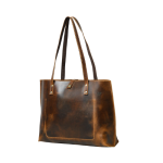 Divine's Vintage Brown Leather Tote Bag - Image 2