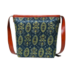 Luxfair's Boho Leather Crossbody Bag - Handcrafted Indigo & Brown Design - Image 3