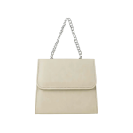 Luxfair's Chain Flap Shoulder Bag - Soft Cream